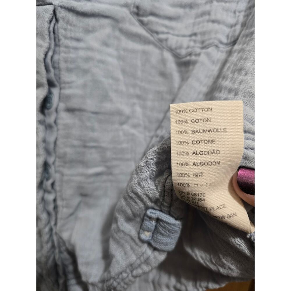 Free People We The Free XS Happy Days Gauze Distressed Crop Top Shirt - Picture 5 of 7